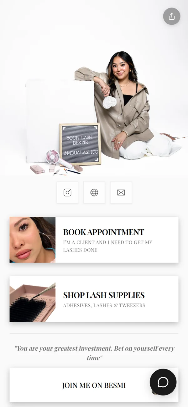 mlc, a real Besmi booking page